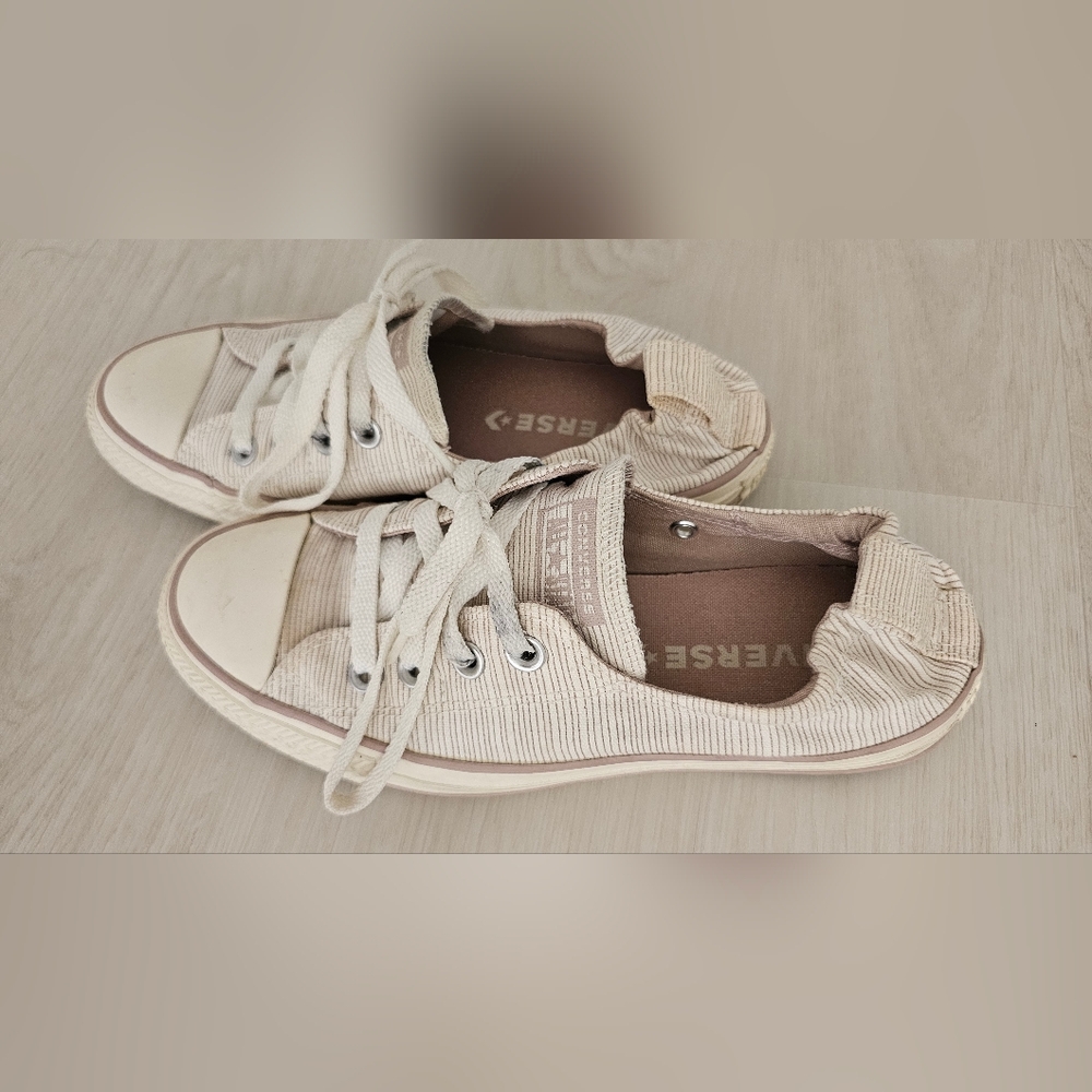 Pink And Cream Women Converse Sneakers - Size 7